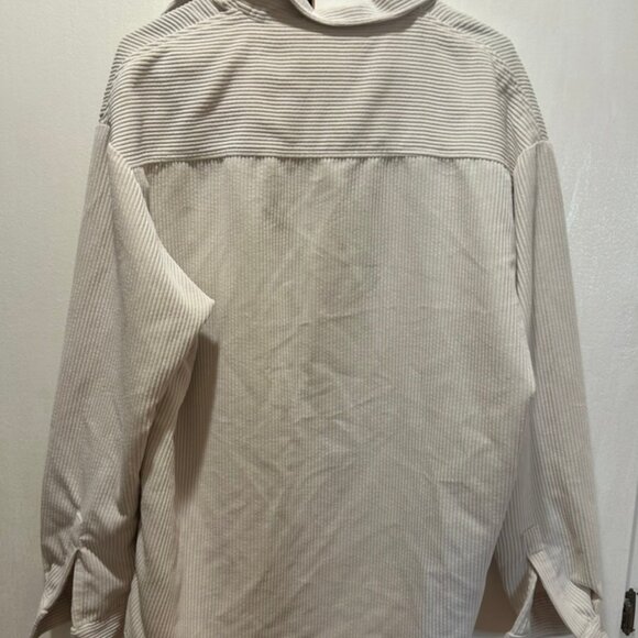 Forever21 Large White Corduroy Shirt Jacket - Picture 2 of 3